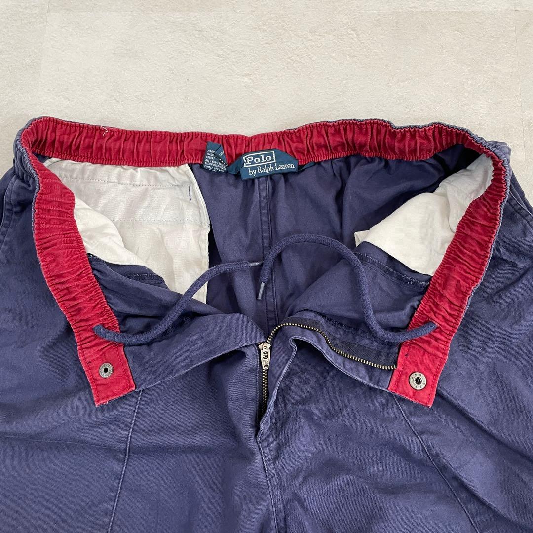 【美品】90s POLO RALPH LAUREN ハーフパンツ XL 紺色