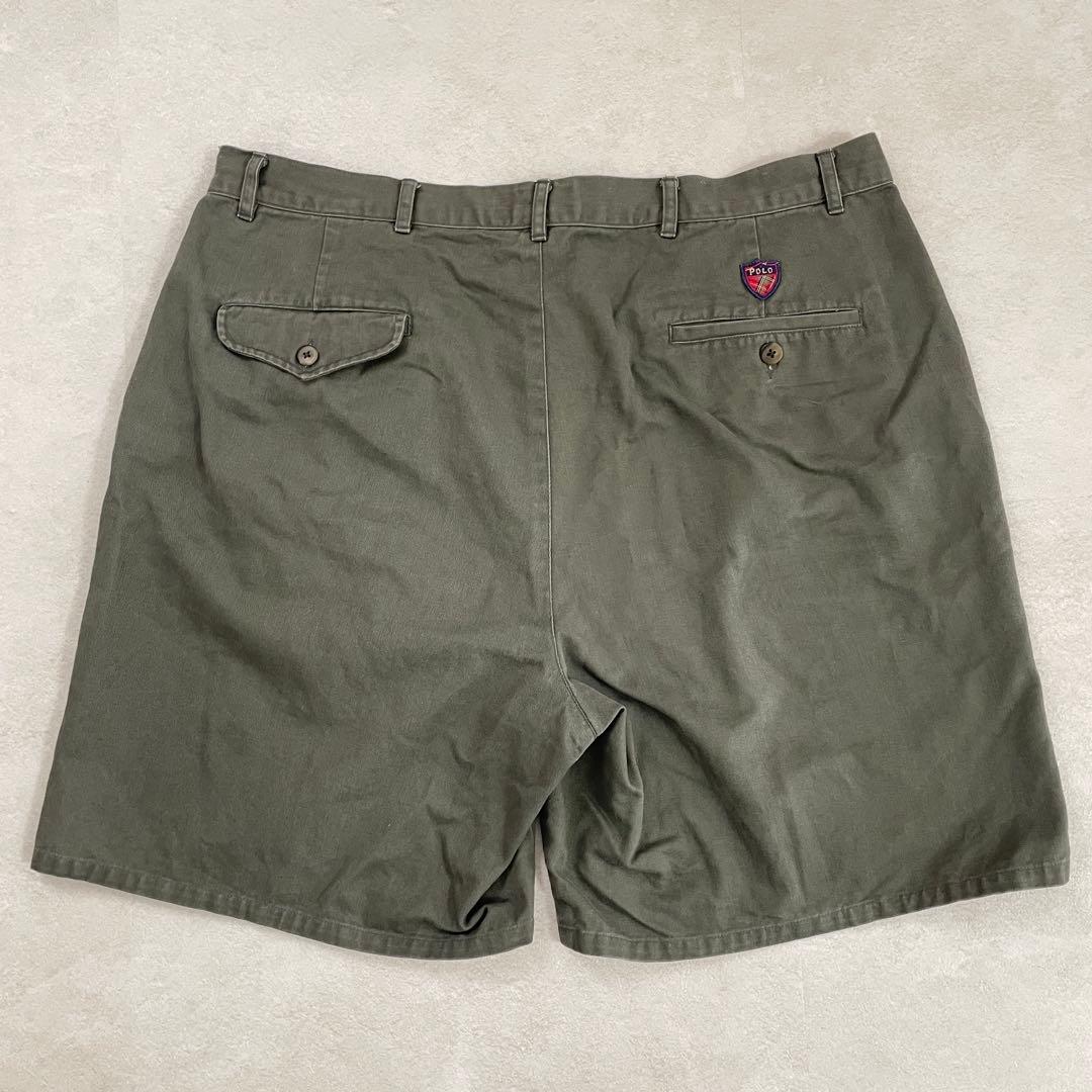 【美品】90s POLO RALPH LAUREN ハーフパンツ 40 グレー