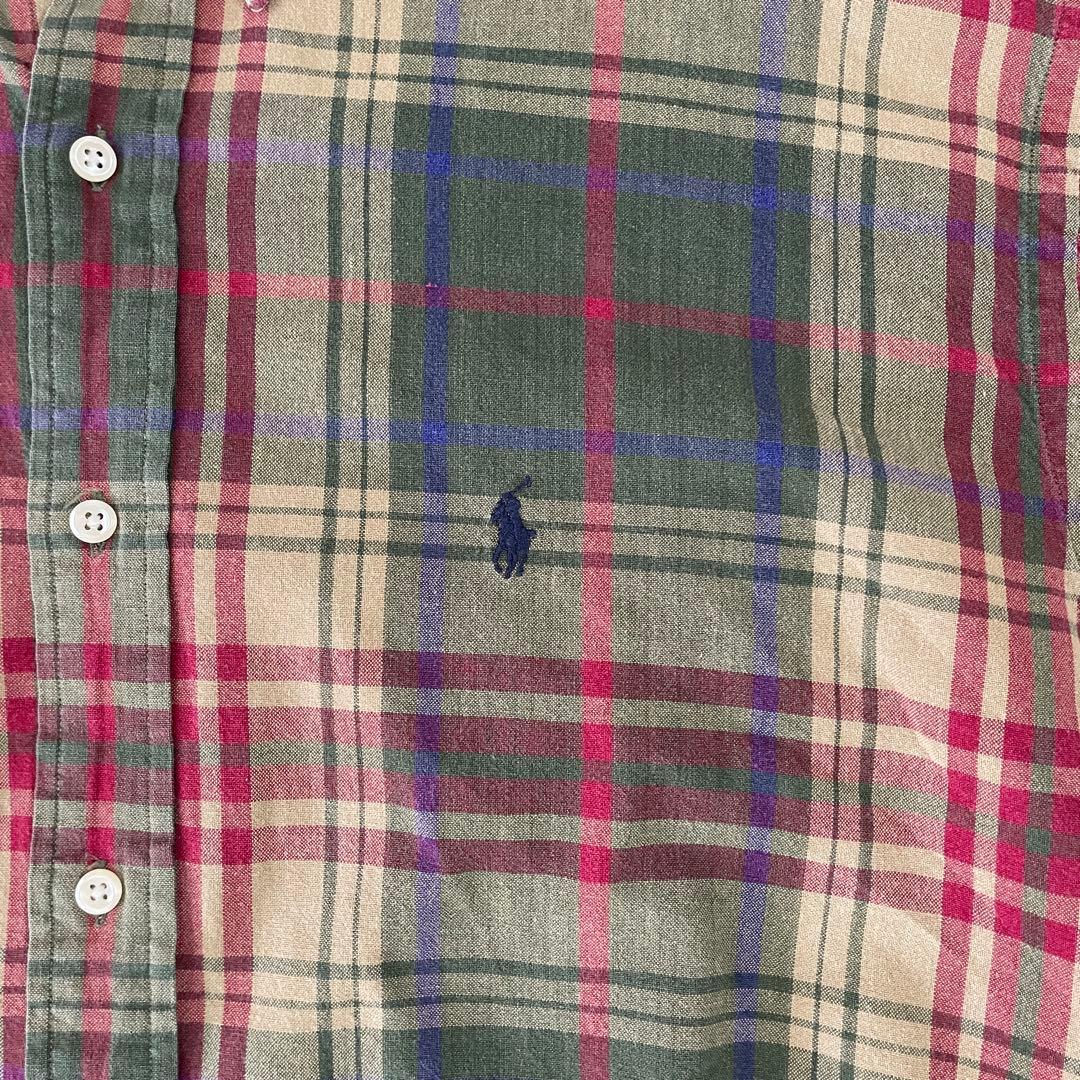 90s POLO RALPH LAUREN 長袖シャツ サイズL チェック柄