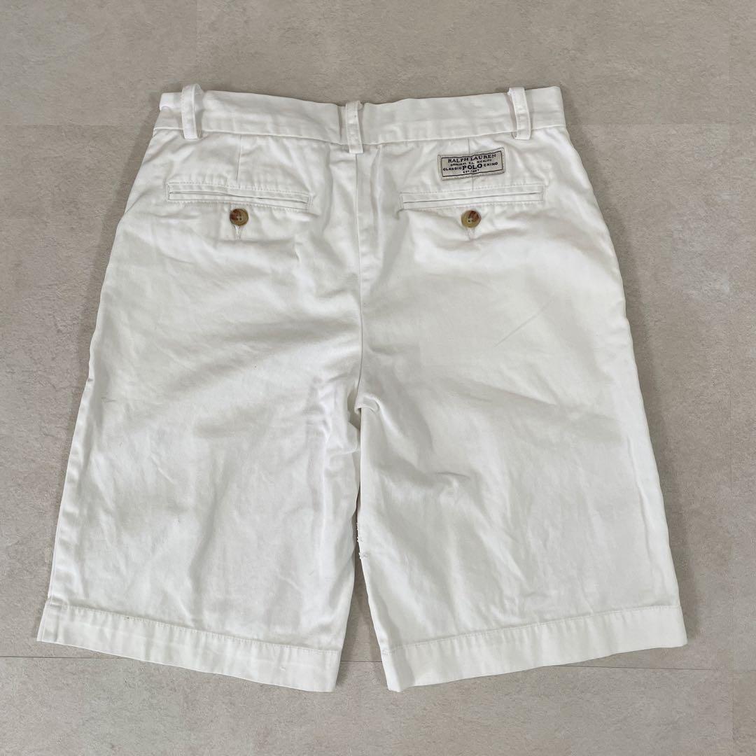 古着 POLO RALPH LAUREN ハーフパンツ サイズ14 ホワイト
