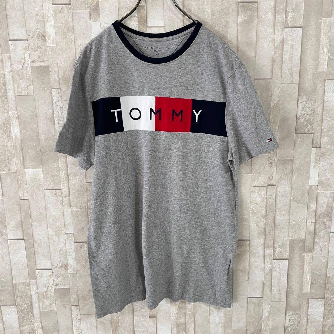 【美品】TOMMY HILFIGER 半袖Tシャツ サイズL グレー