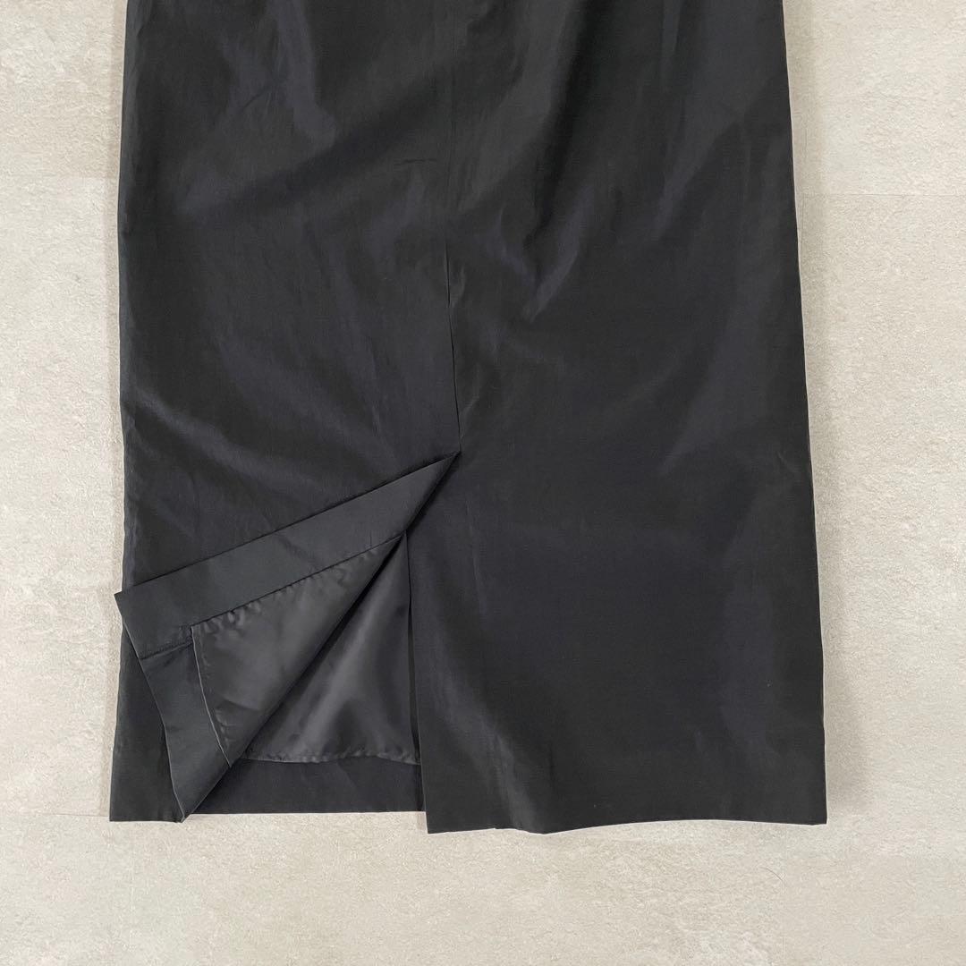 【美品】JURGEN LEHL ロングスカート 絹混 サイズM ブラック