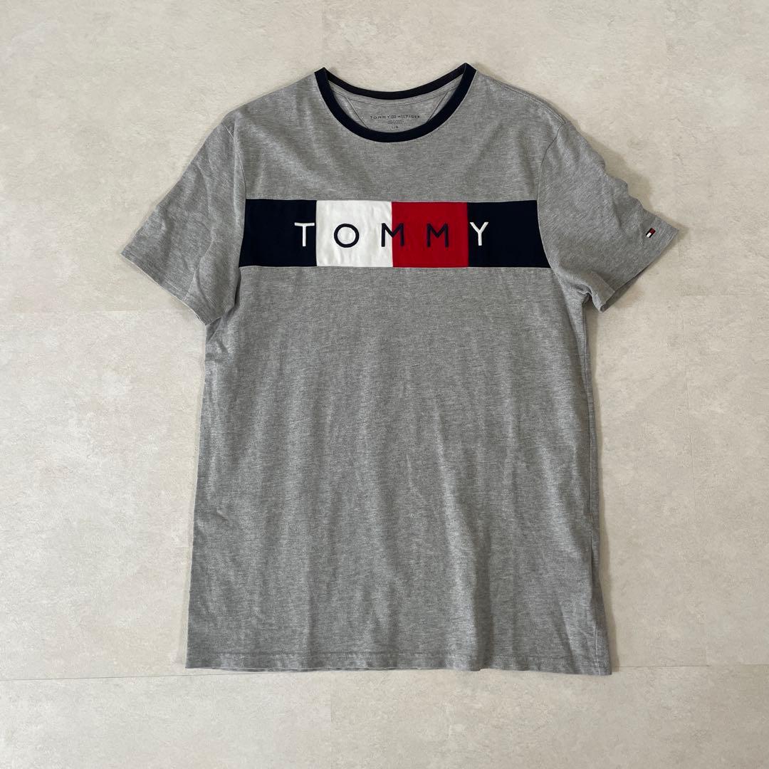 【美品】TOMMY HILFIGER 半袖Tシャツ サイズL グレー