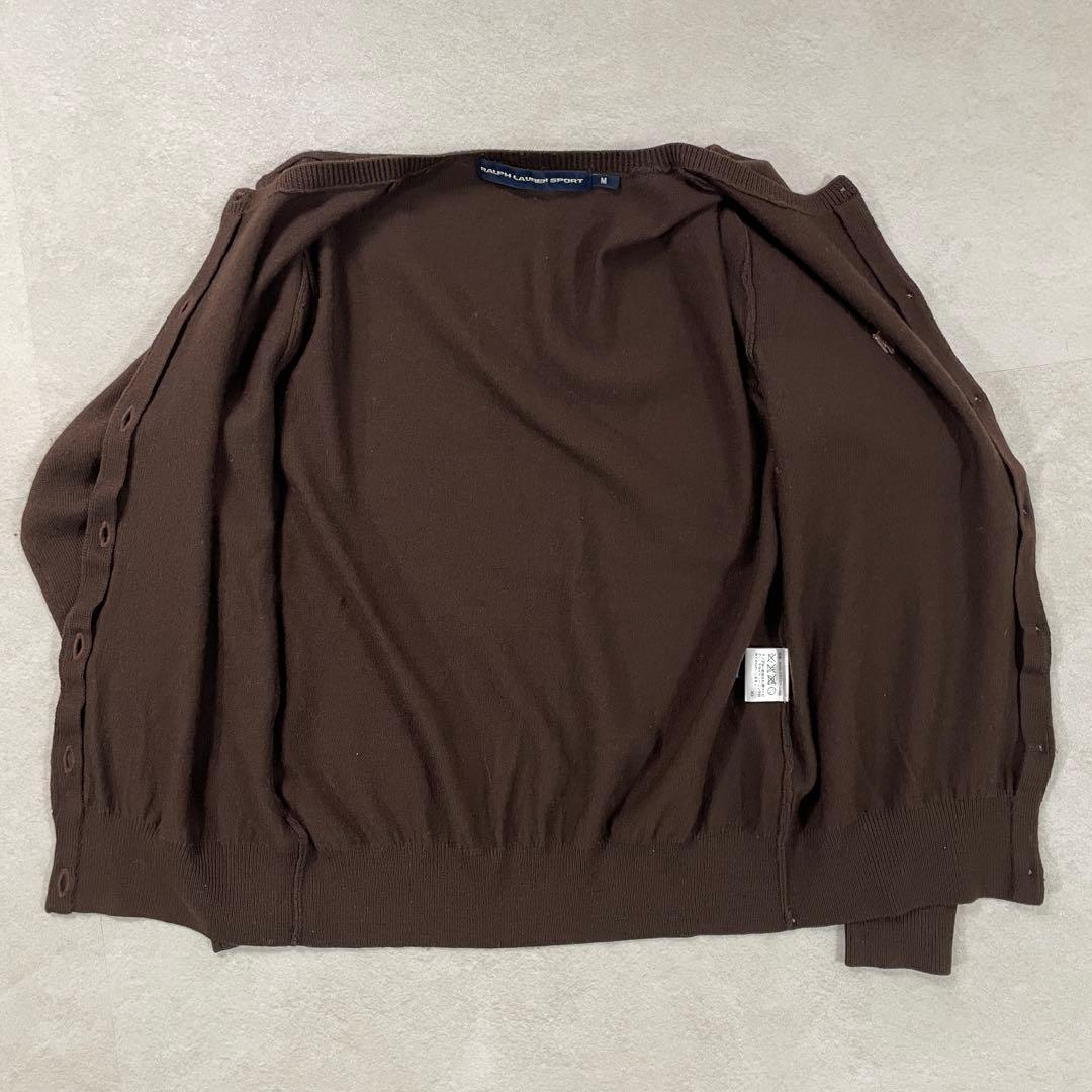 【美品】RALPH LAUREN SPORT 長袖カーディガン ポニー刺繍 M