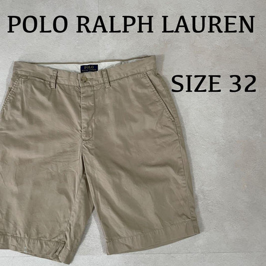 古着 POLO RALPH LAUREN ハーフパンツ サイズ32 ベージュ