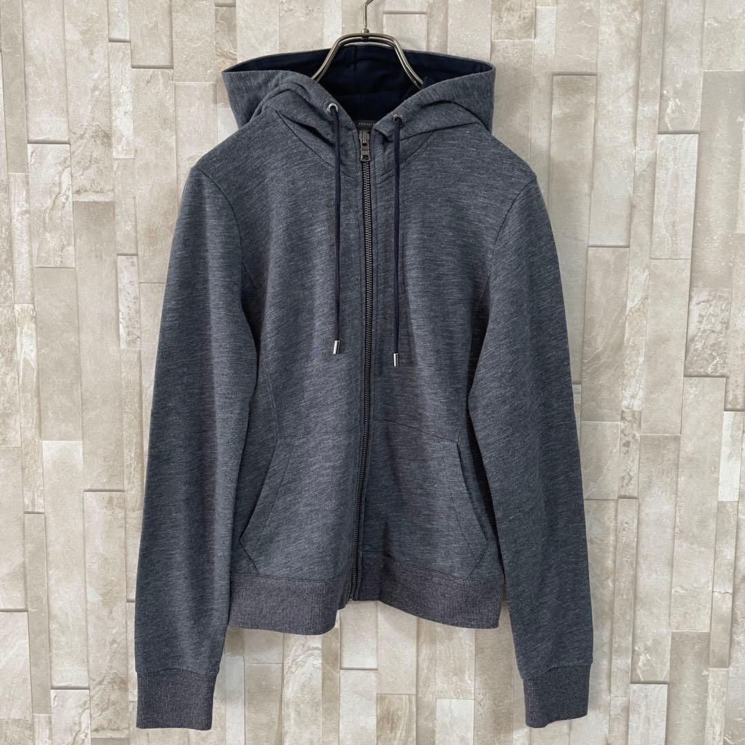 【美品】ARMANI EXCHANGE ジップアップパーカー XXS グレー
