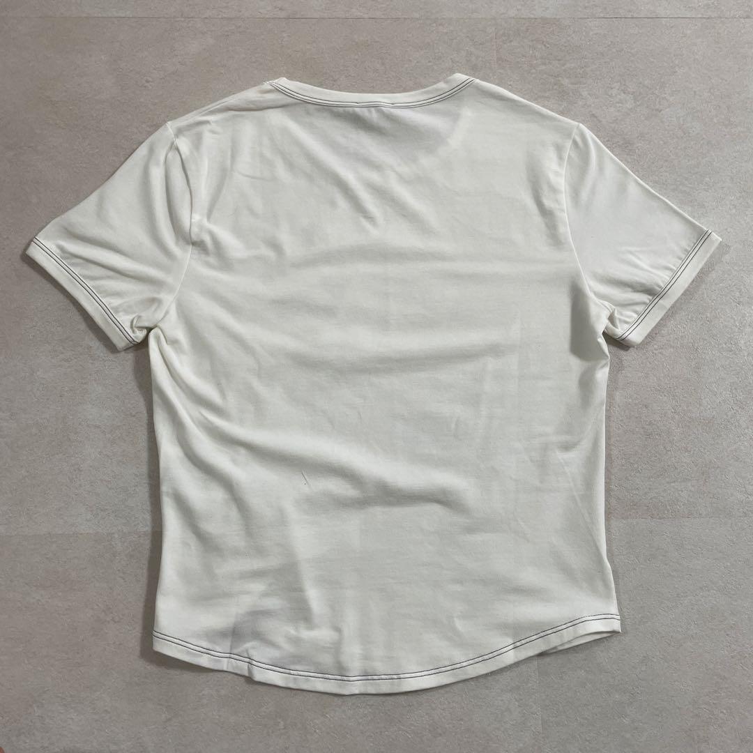 【美品】ARMANI JEANS 半袖Tシャツ ホワイト サイズ8