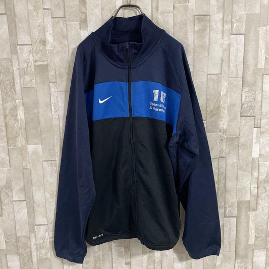 古着 NIKE トラックジャケット DRI-FIT バイカラー Lプリント