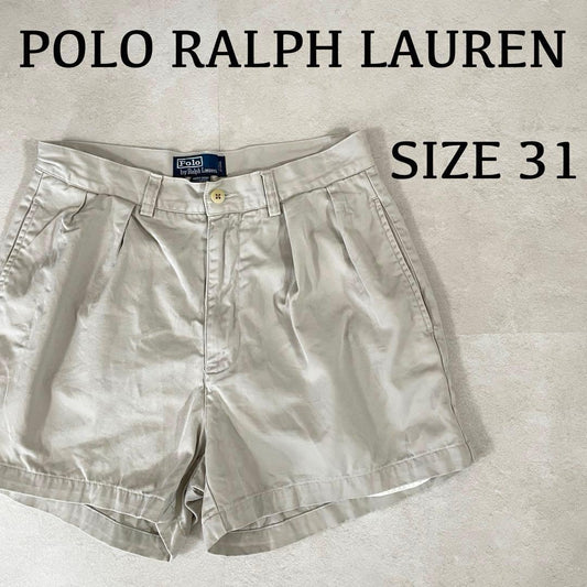 【美品】POLO RALPH LAUREN ハーフパンツ サイズ31 ベージュ