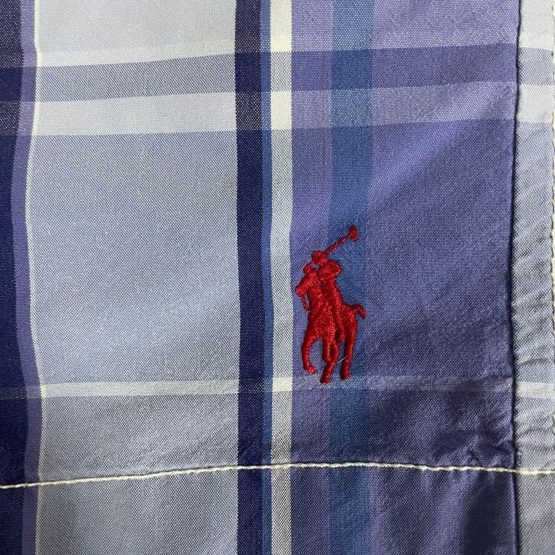 【美品】POLO RALPH LAUREN スイムショーツ 青チェック柄 S