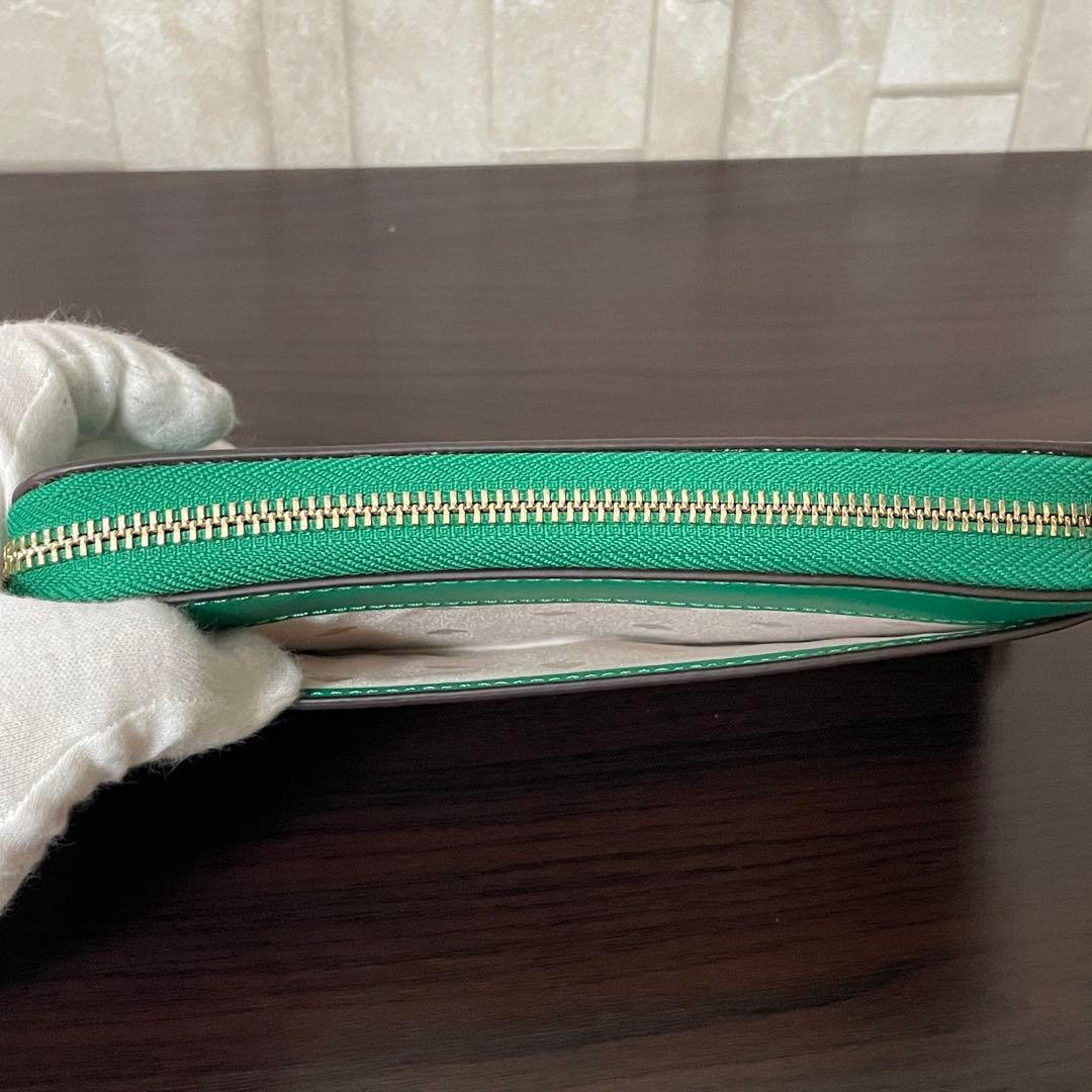 訳あり新品 kate spade 長財布 グリーン