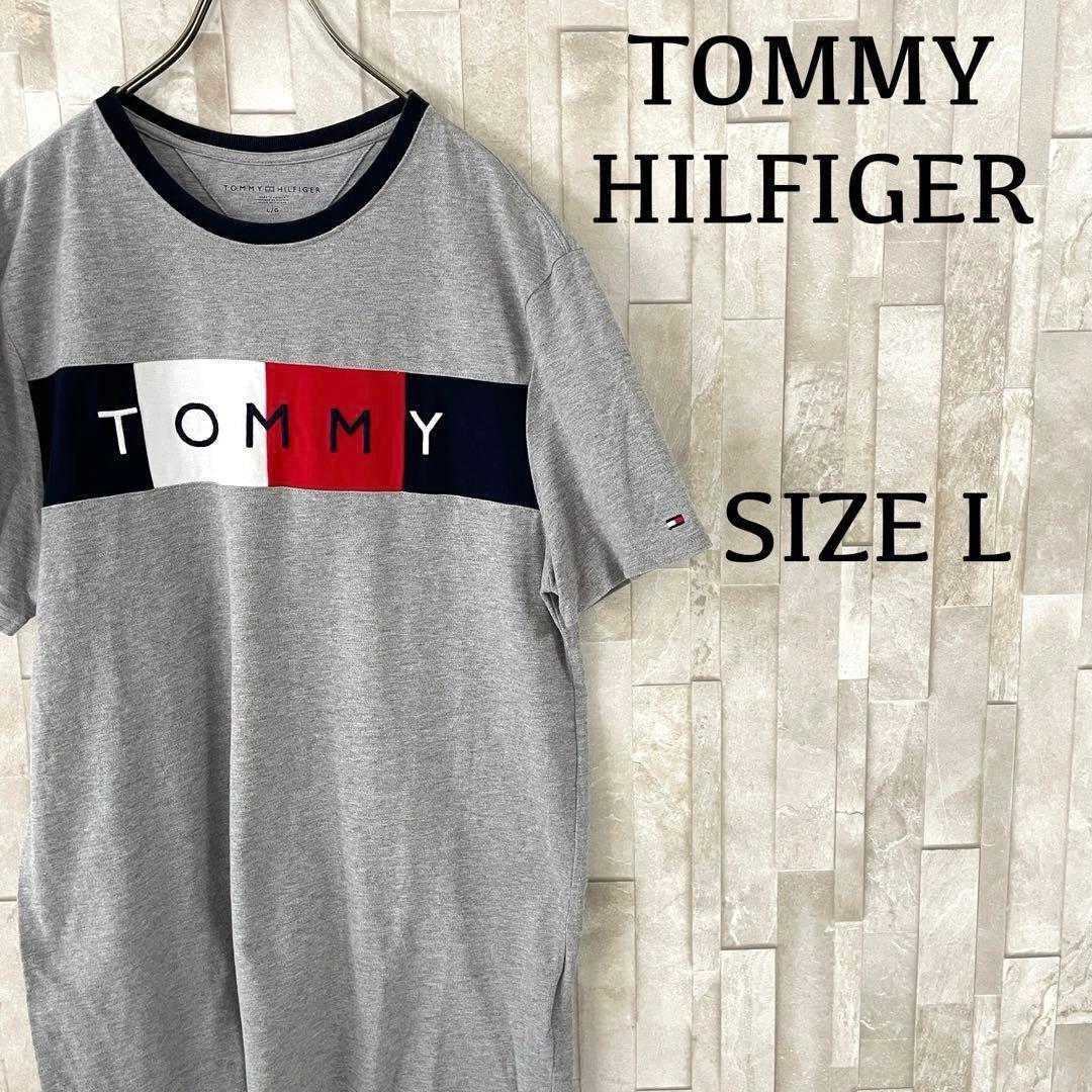 【美品】TOMMY HILFIGER 半袖Tシャツ サイズL グレー