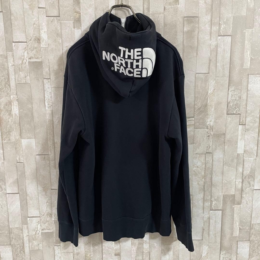 【美品】THE NORTH FACE ジップアップパーカー ビックロゴ L