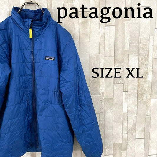 古着 patagonia ナノパフジャケット サイズXL ブルー