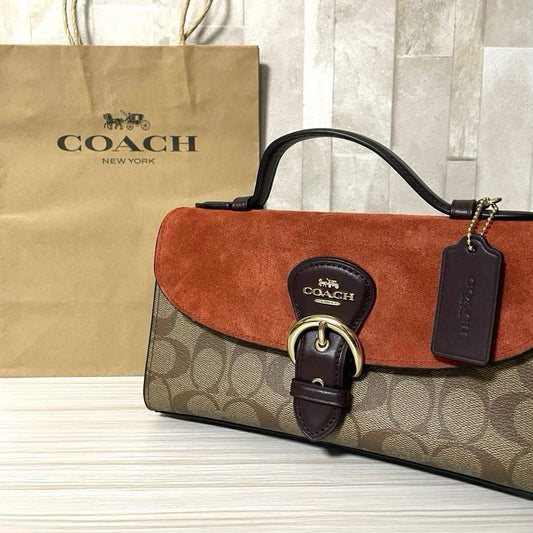 訳あり新品 COACH ハンドバッグ 2way シグネチャー柄