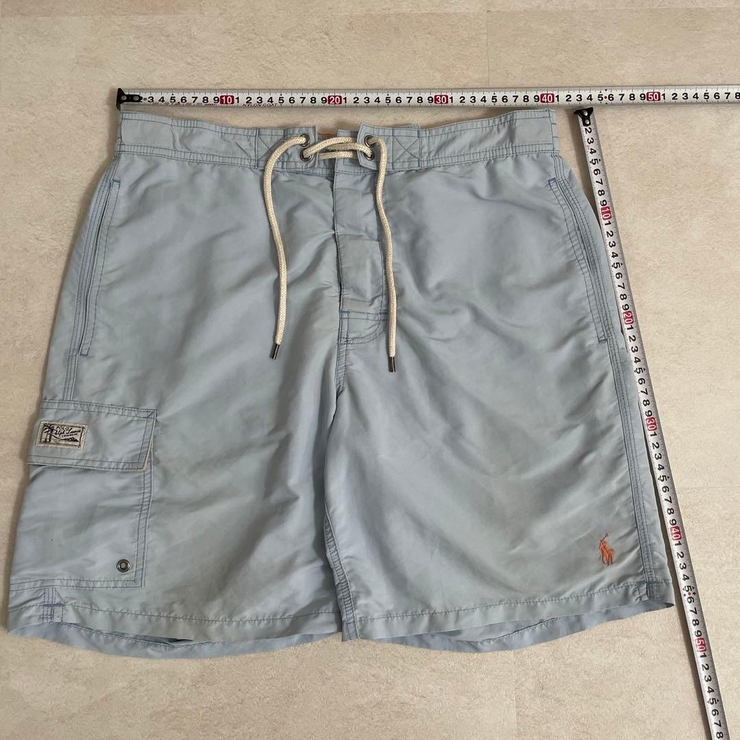 古着POLO RALPH LAUREN スイムショーツ M サイズ 水色