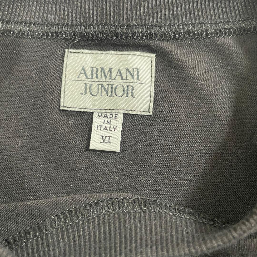 【美品】ARMANI JUNIOR 半袖Tシャツ ブラック サイズVI
