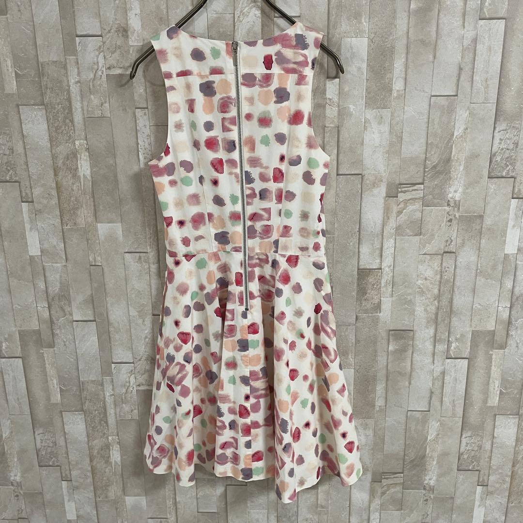 【美品】ARMANI EXCHANGE ノースリーブワンピース 水彩柄 2