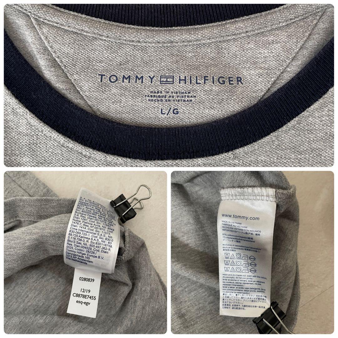 【美品】TOMMY HILFIGER 半袖Tシャツ サイズL グレー