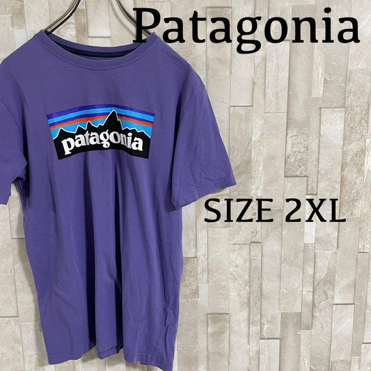 【美品】Patagonia 半袖Tシャツ サイズ2XL パープル