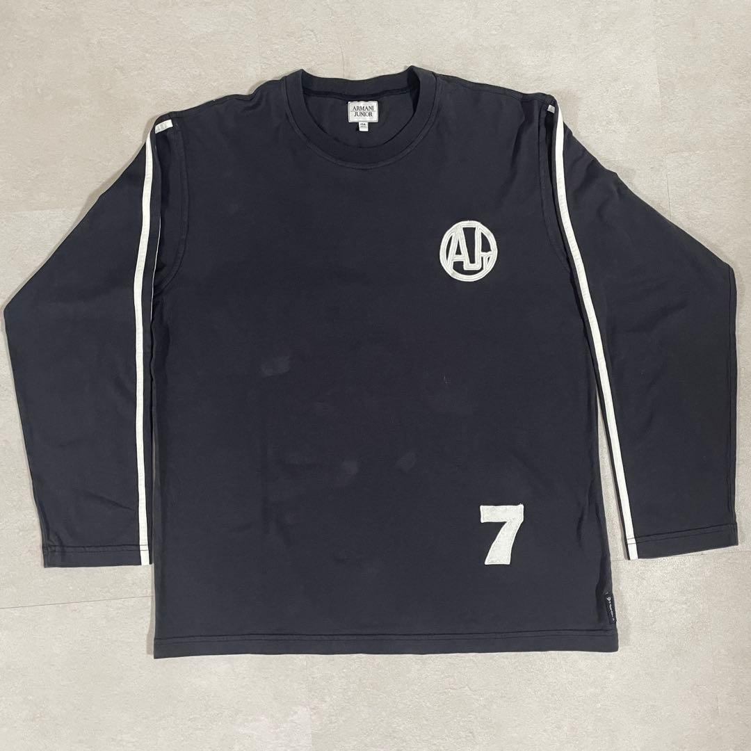 古着 ARMANI JUNIOR 長袖Tシャツ バックプリント イタリア製