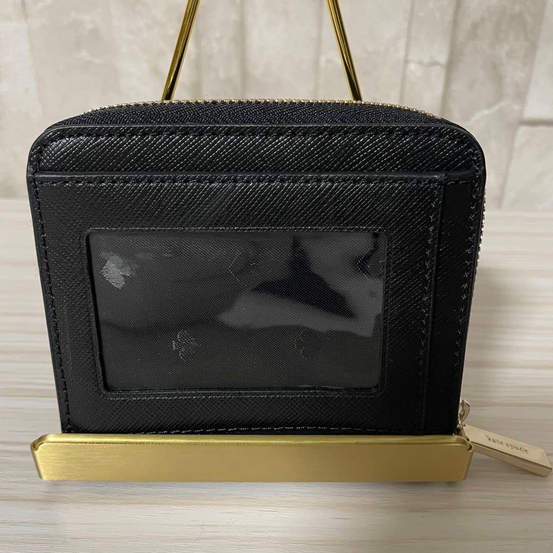 訳あり新品 kate spade 二つ折り財布 ブラック