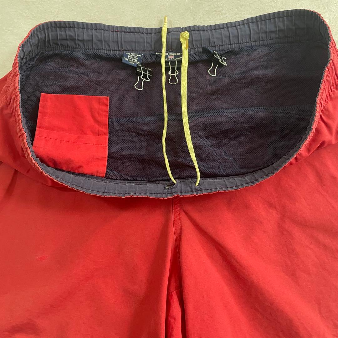 古着 RALPH LAUREN レッド スイムショーツ Mサイズ