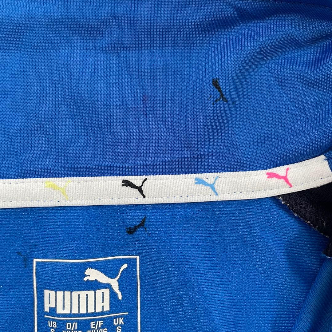 古着 PUMA トラックジャケット1/4ジップアップ ピステ クラブロゴ刺繍
