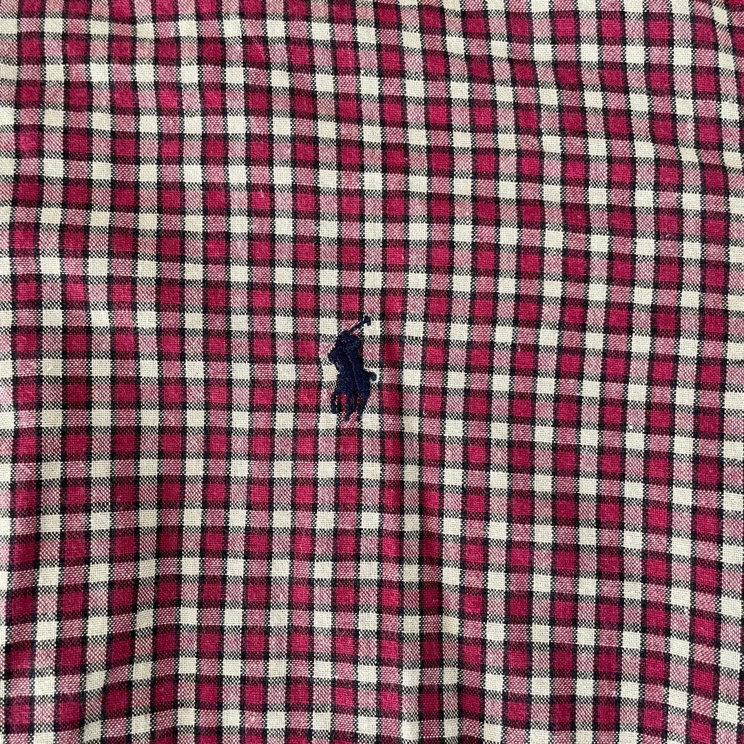 【美品】90s POLO RALPH LAUREN 長袖シャツ S チェック柄