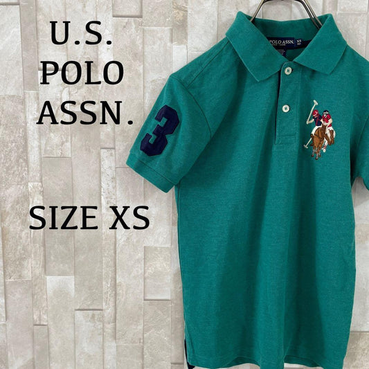【美品】U.S. POLO ASSN. 半袖ポロシャツ サイズXS グリーン