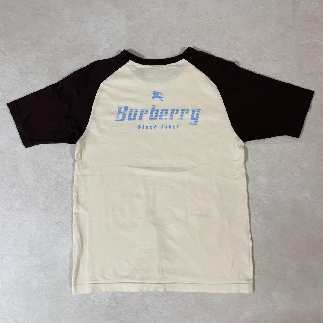 古着 BURBERRYBLACK LABEL 半袖Tシャツ 2サイズ ツートン