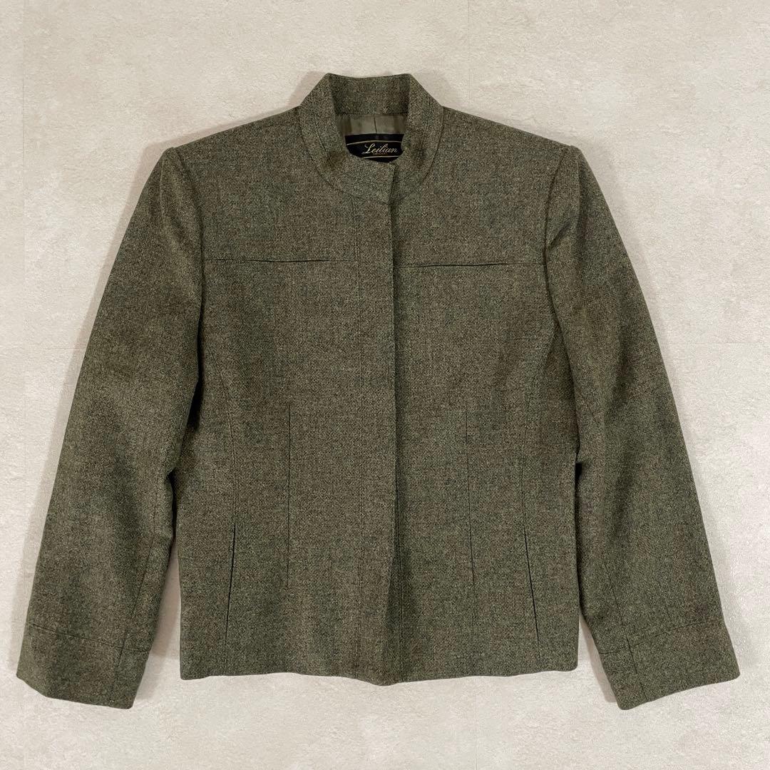 【美品】Leilian セットアップ SIZE 9 (M相当) カーキ