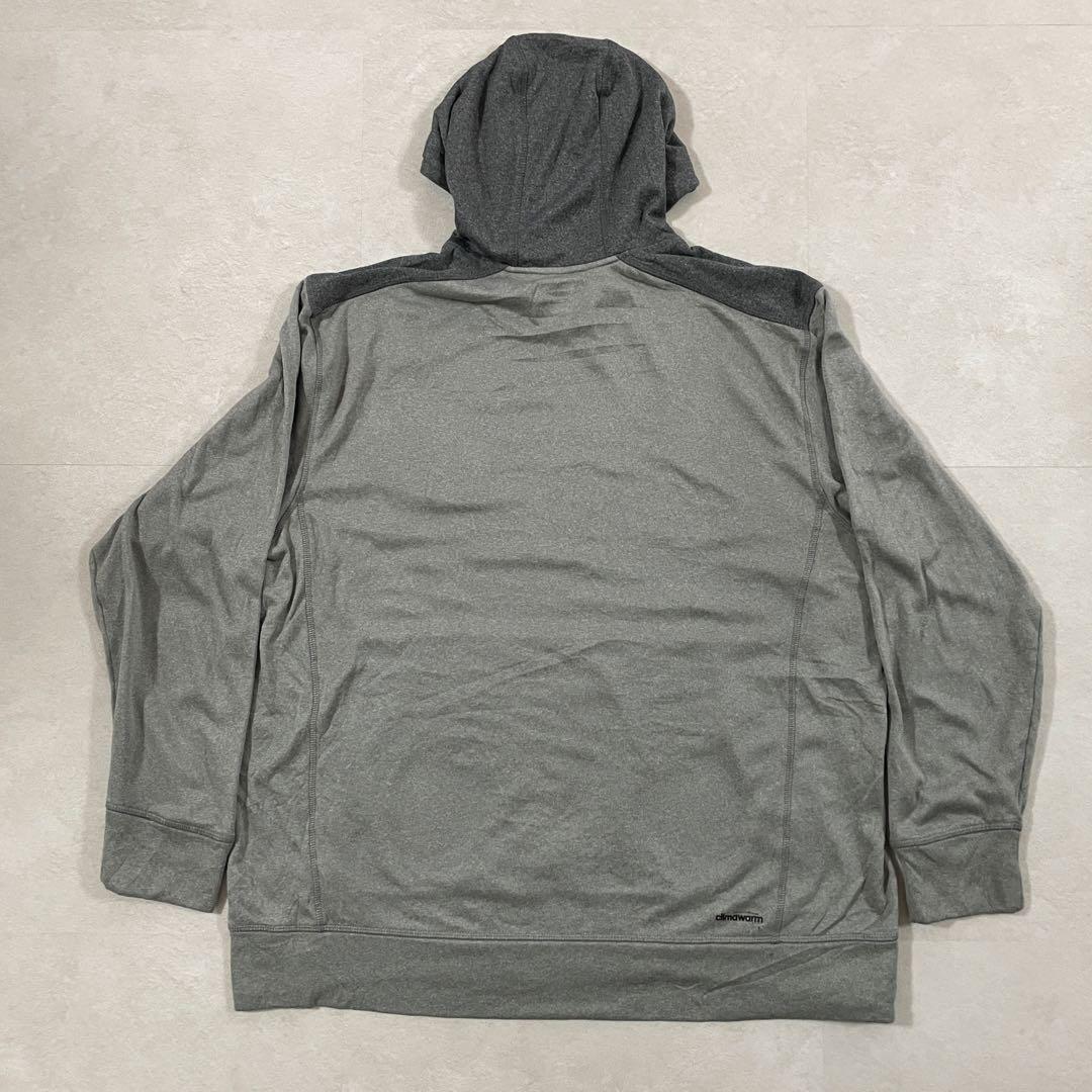 古着 adidas クライマウォーム プルオーバーパーカー ブラック2XL