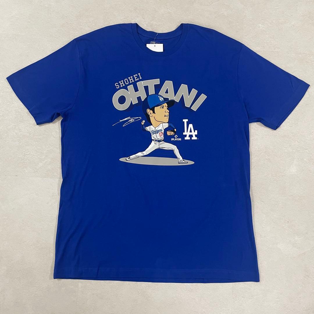 【新品未使用タグ付】NEW ERA 大谷翔平 ピッチャー Tシャツ XL 青色
