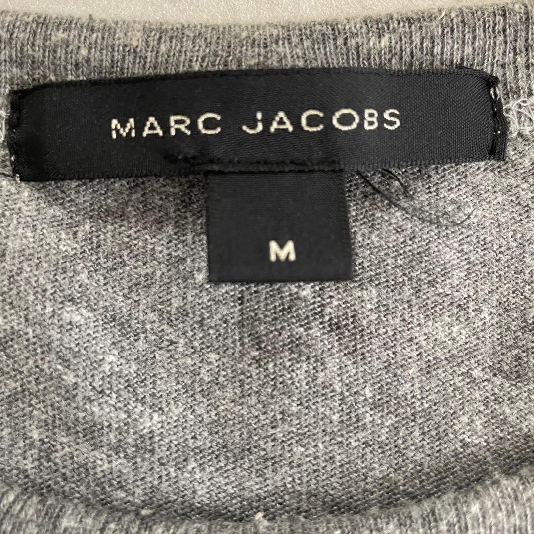 【美品】古着 MARC JACOBS 文字プリント グレー Tシャツ Mサイズ