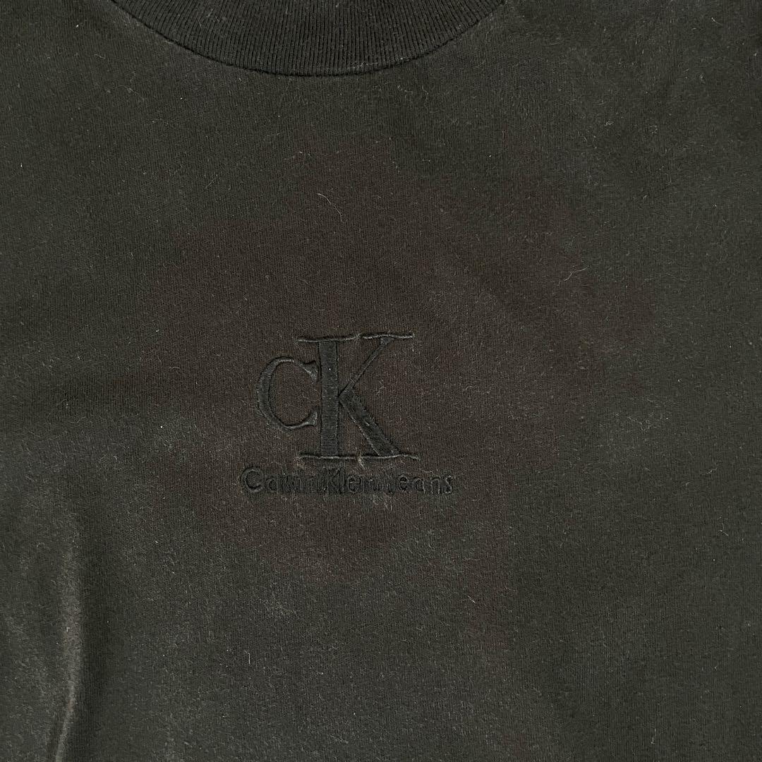 【美品】Calvin Klein 長袖Tシャツ サイズM ブラック ハイネック