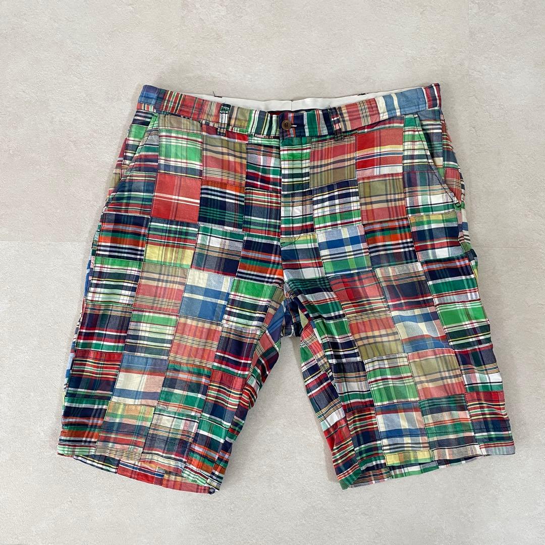 【美品】90s POLO RALPH LAUREN ハーフパンツ パッチワーク