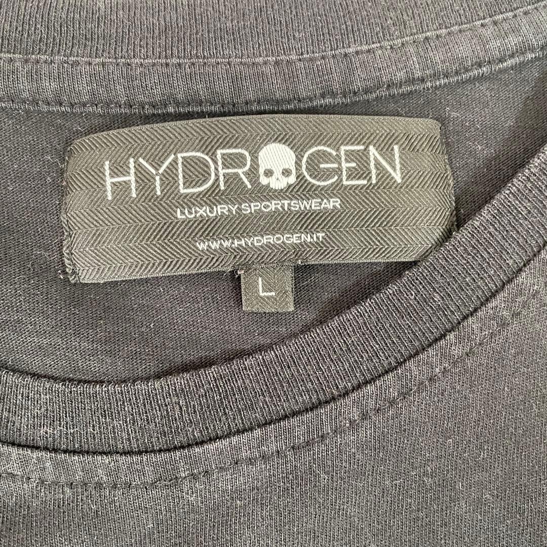 古着 HYDROGEN 半袖Tシャツ スパンコール サイズL ブラック