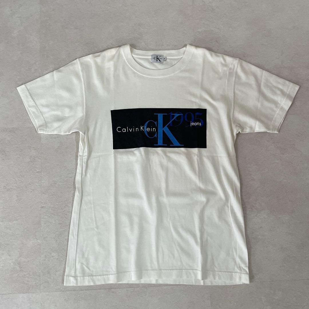 【美品】90s Calvin Klein Jeans Tシャツ M ホワイト