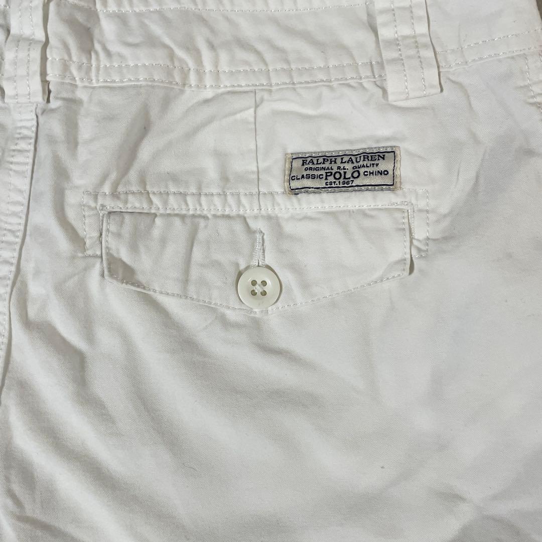 古着 POLO RALPH LAUREN ハーフパンツサイズ18 ホワイト