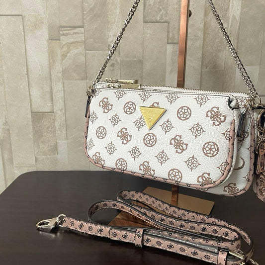 訳あり新品 GUESS ショルダーバッグ ダブルポーチ 2way