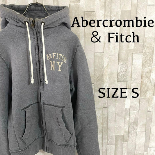 古着Abercrombie & Fitch ダメージ加工 ジップアップパーカー