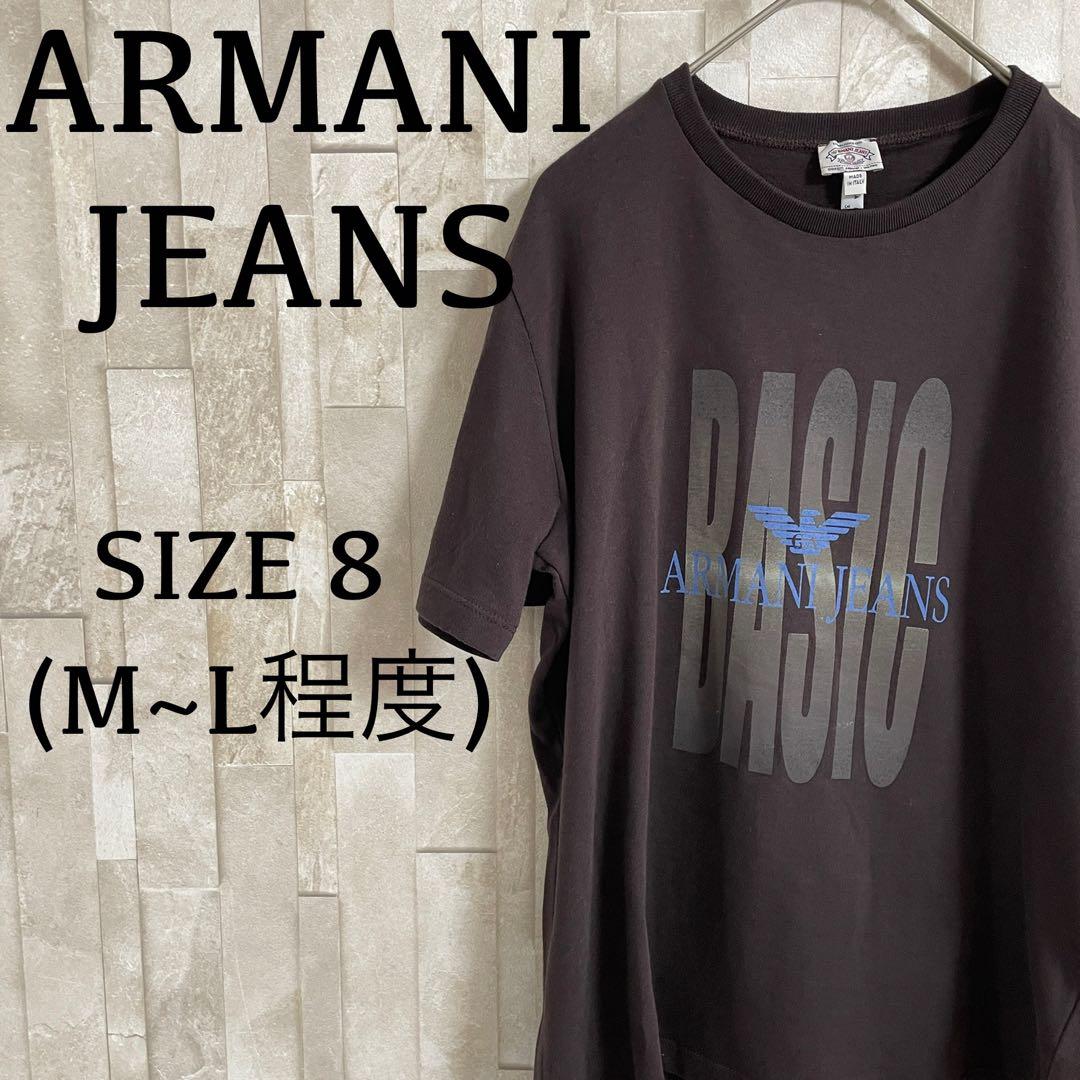古着ARMANI JEANS 半袖Tシャツ サイズ8 ブラック