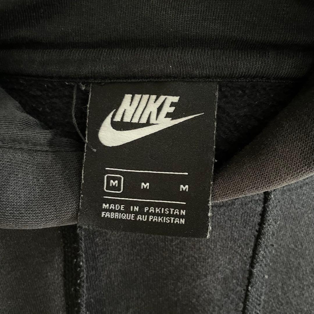 NIKE ナイキ フード付き長袖パーカー Mサイズ ブラック ビッグロゴ
