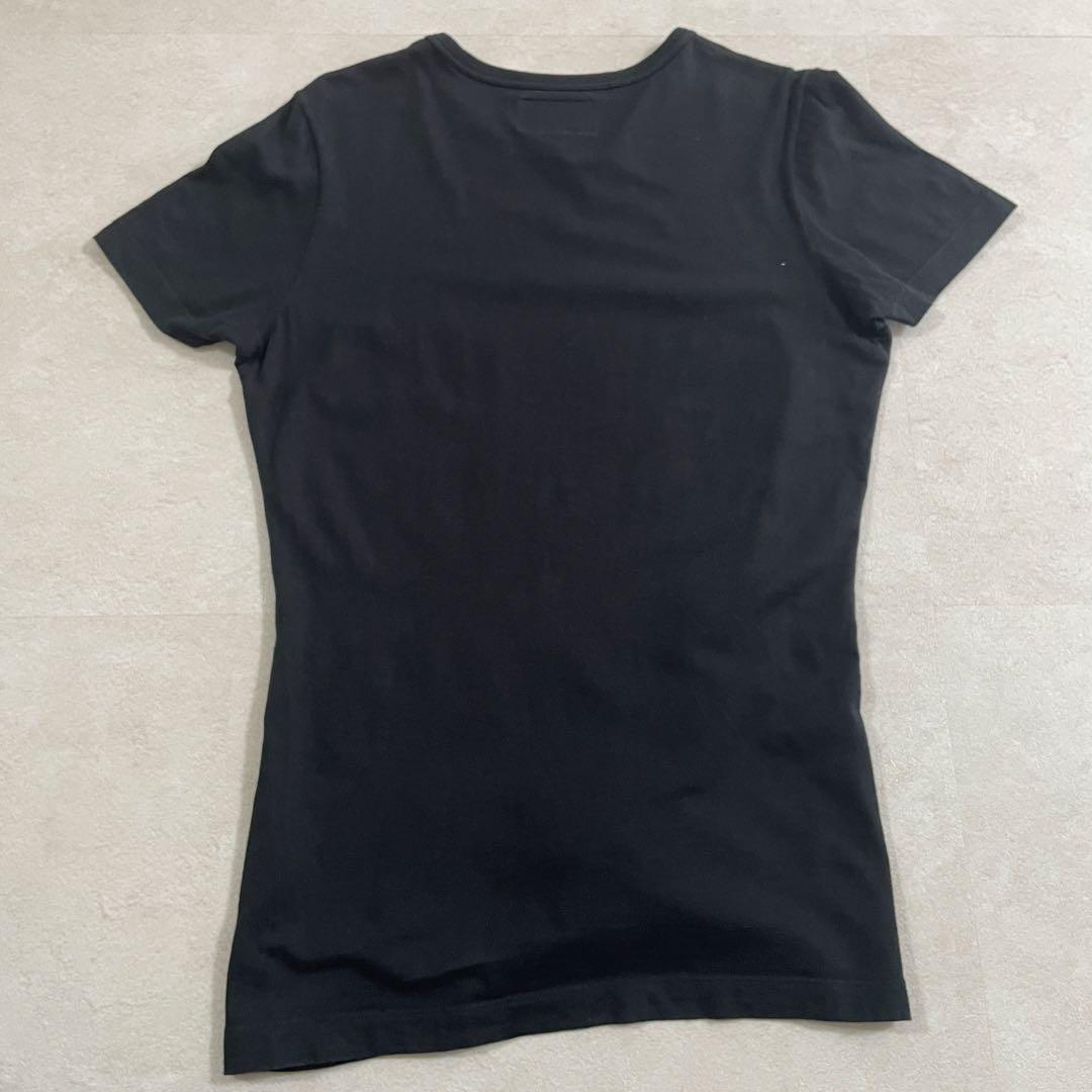 【美品】ARMANI JEANS ロゴプリント ブラック 半袖Tシャツ Mサイズ