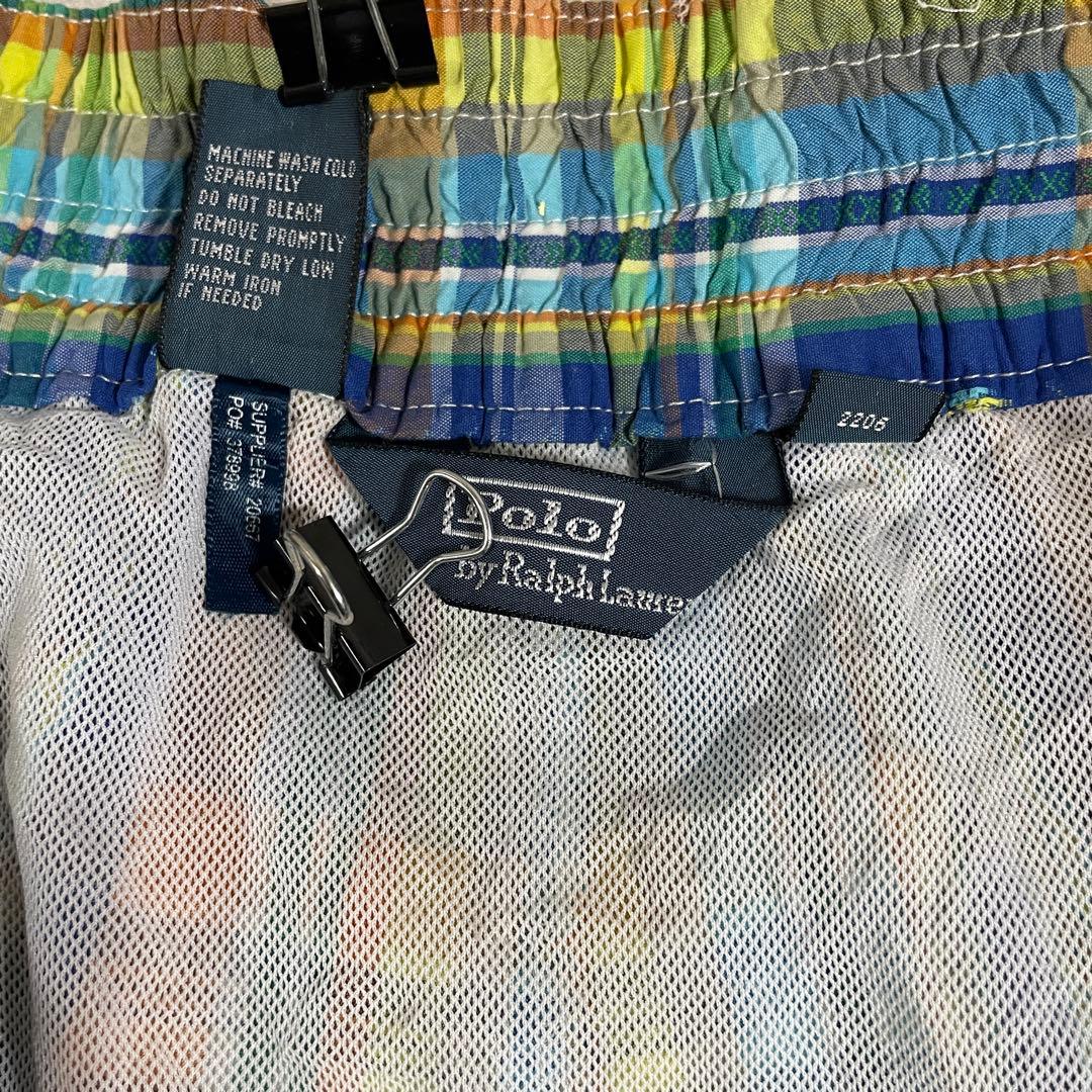 【美品】POLO RALPH LAUREN スイムショーツ XXL チェック柄