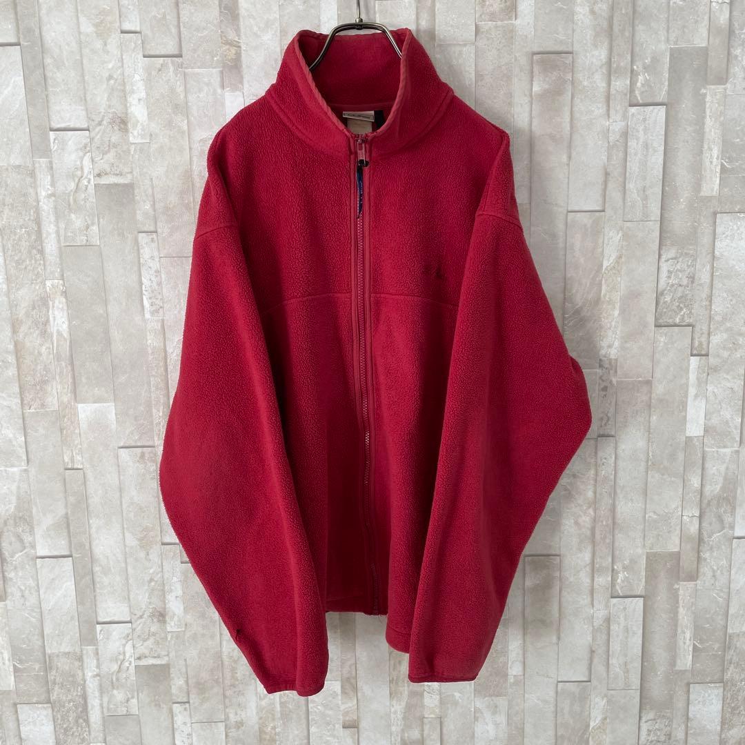 古着 L.L.Bean フリースジャケット サイズL相当 レッド
