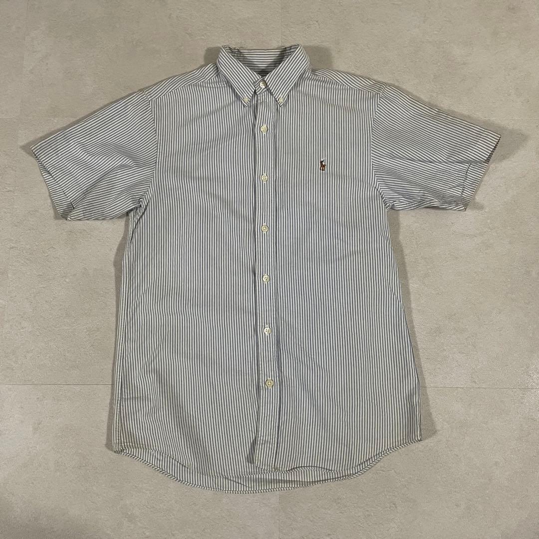 90s POLO RALPH LAUREN 半袖シャツ ポニー刺繍 ストライプ