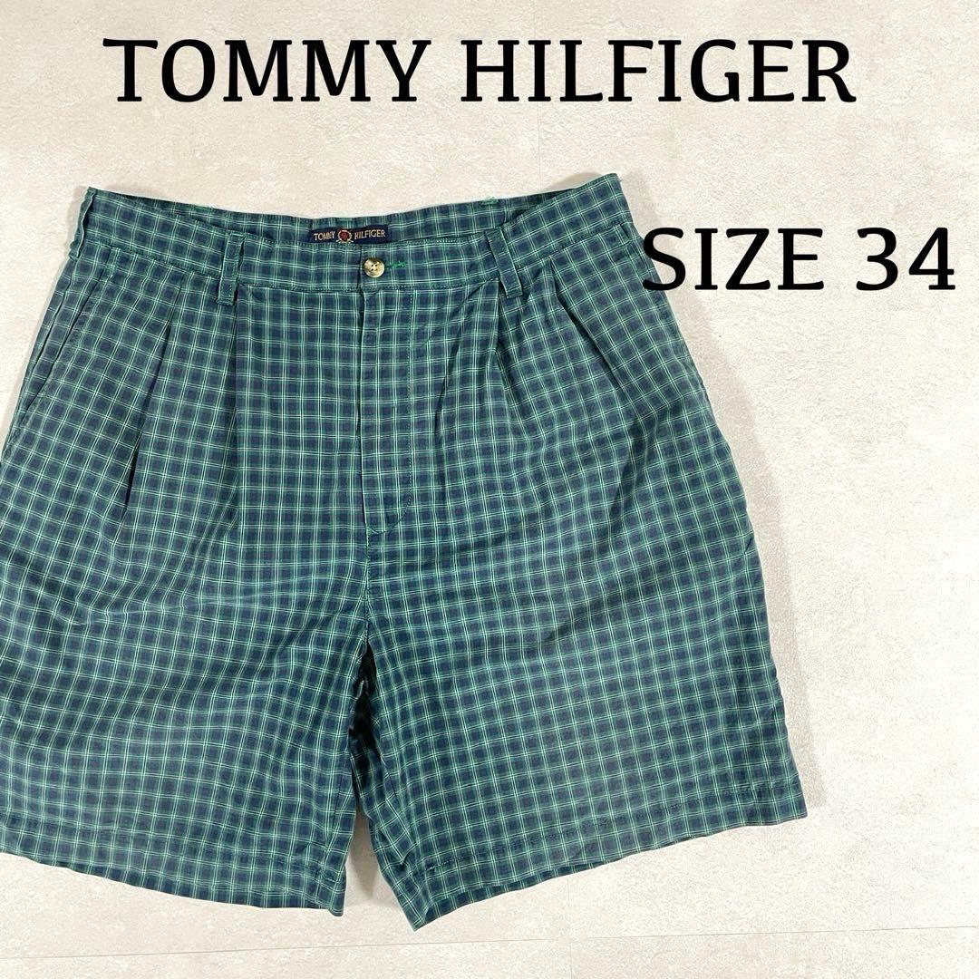 【美品】TOMMY HILFIGER ハーフパンツ サイズ34 チェック柄