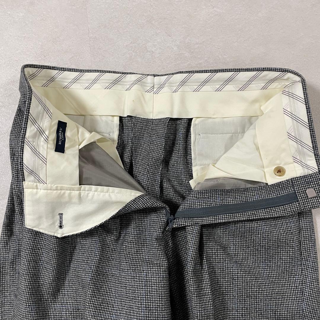 古着 BURBERRY LONDON パンツ 千鳥格子 チェック柄 82 灰色